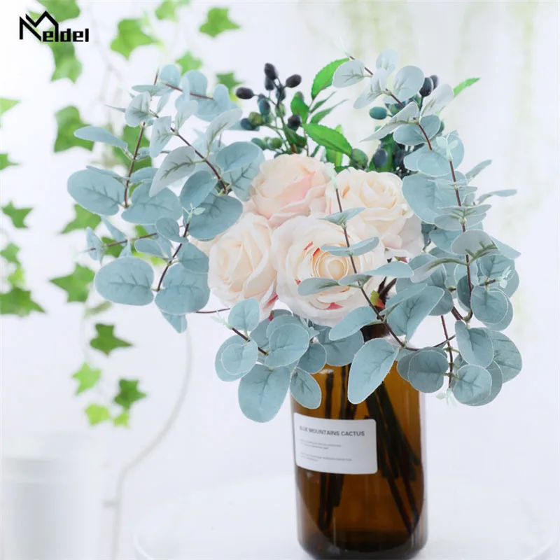 Witte Zijde Kunstmatige Rose Pioen Bloemen Boeket 5 Heads Bruidsboeket Bloemen Voor Bruiloft Kleine Craft Nep Bloemen Home Decor