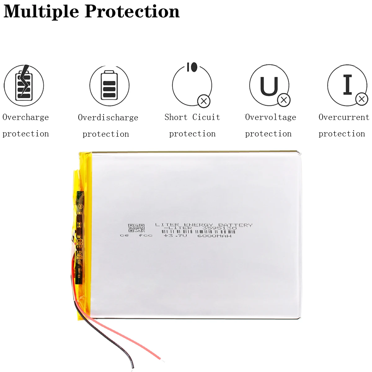 Bateria do tabletu o dużej pojemności 3,7 V 6000 mah 3595130   każdy marka uniwersalnych akumulatorów litowych wielokrotnego ładowania