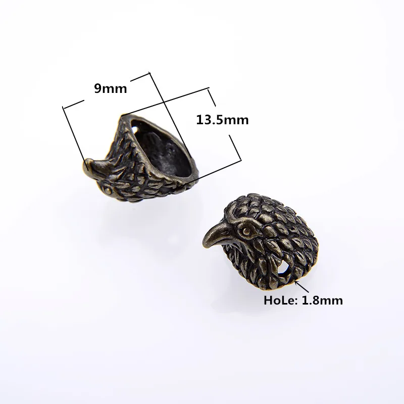 10PCS/package Wholesale Vintage New Arrival Animal Style Bracelet Accessories Eagle head Beads for Jewelry Making DIY Components