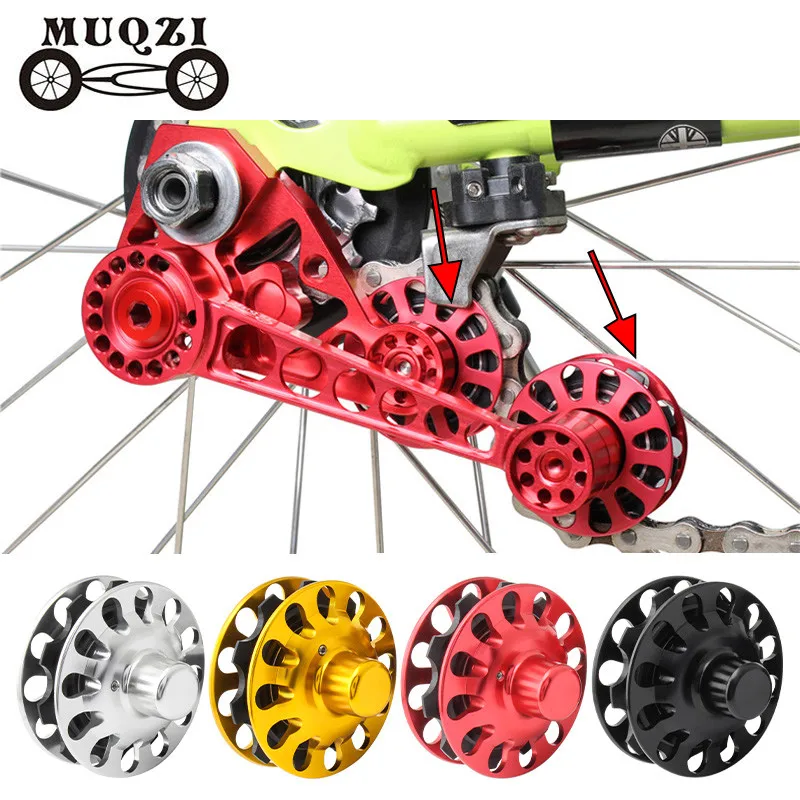 MUQZI 2pcs Bike Chain Guide Tensioner Refit Tower Wheel for Brompton Bicycle Rear Derailleur Single-Disc 2/3/6 Speed Parts