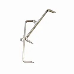 20cm Metal Purse Frame silver purse handle making kiss clasp lock For Clutch Leather Bag Handle Handbag Accessories-1pcs