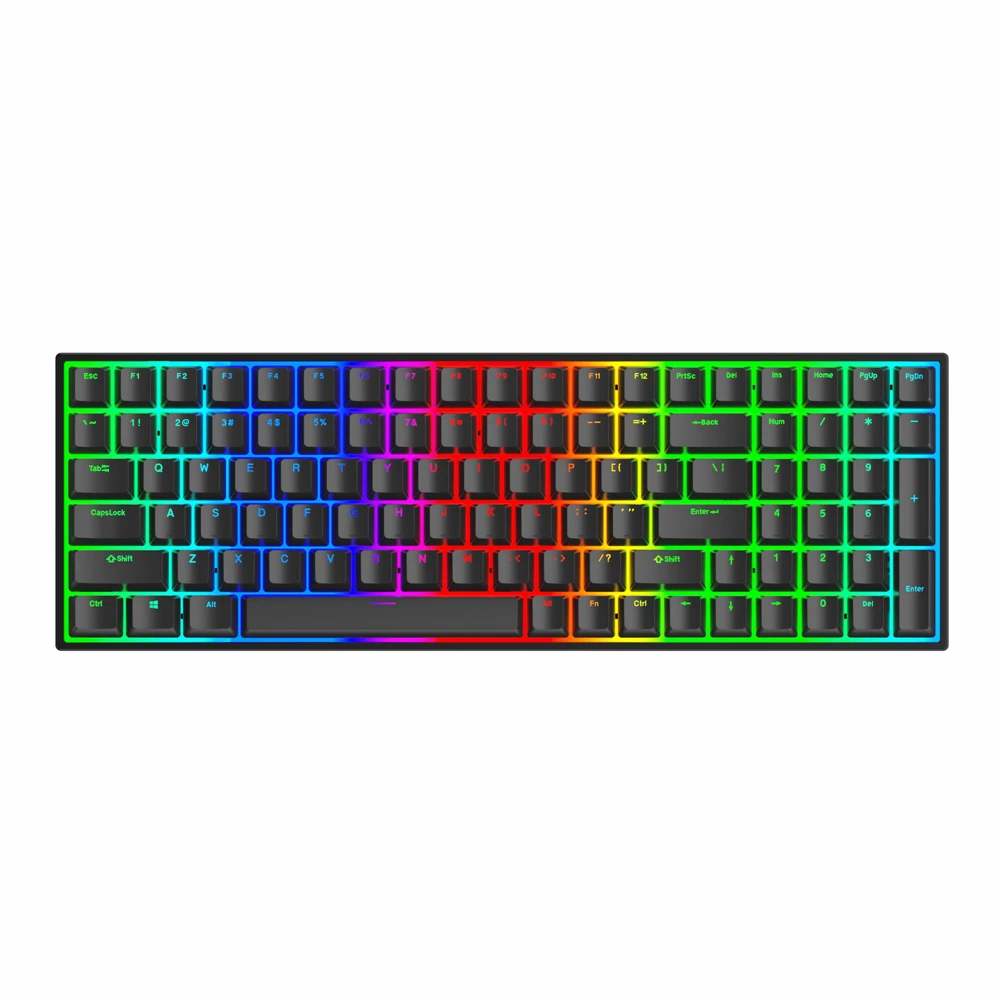 MXRSKEY 96U 96 key dual mode Bluetooth 5.0 Mechanical Keyboard Kit  lighting effect RGB switch led type c software macro