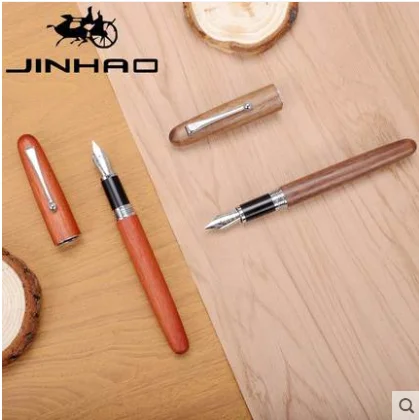 Nóng Jinhao Bằng Gỗ Bút Máy Kích Thước F/M Ướt/Kiến Trúc Sư/Fude Ngòi Tùy Chọn 0.58Mm Ngòi Bút Máy-Bút Bút Học Đồ Công Sở Tặng