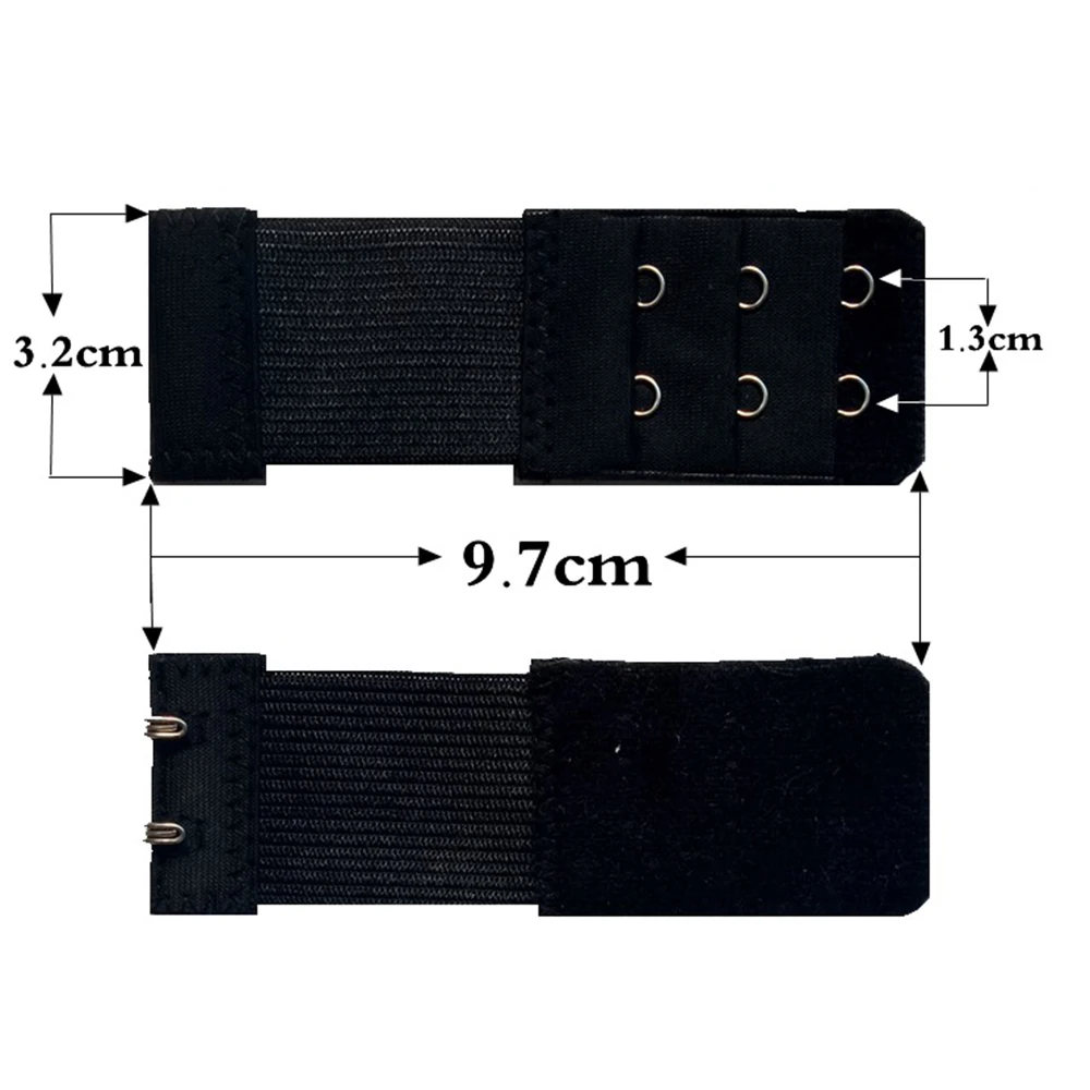 1/3/5 Pcs Bra Extender Elastic 3 Hooks 2 Rows Buckle For Women Hook Clip Expander Adjustable Black Belt Women\'s Intimates Acces