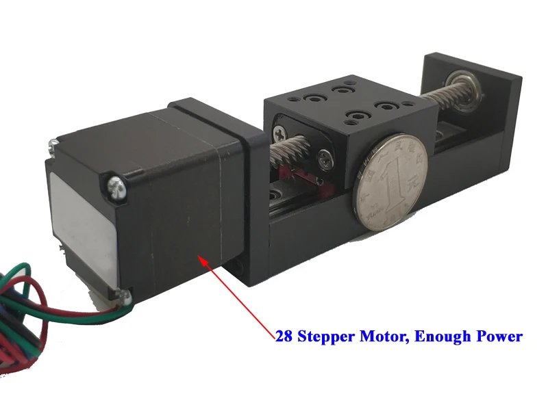 15mm-300mm Effective Stroke T6*1 6mm T-Screw Mini Linear Guide Motion Module Table Rail  Stepper Motor