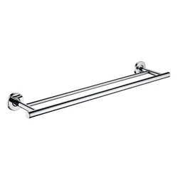Double Towel Bar 23.2'' Stainless Steel Bath Towel Rack for Bathroom, SUS304 Chrome Towel Holder Wall Mount