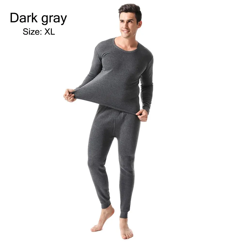 

Winter Fleece Lined Warm Top & Bottom Set Men's Long Johns Set Thermal Underwear for Men Men's Thermal Underwear Set