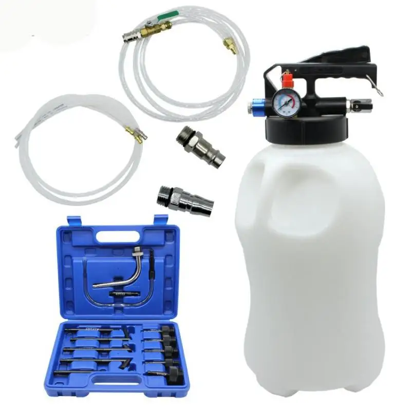 10L Pneumatic Transmission Oil Filling Tool Fluid Extractor Dispenser Refill Pump Tool Kit With 13pcs  ATF Adaptor