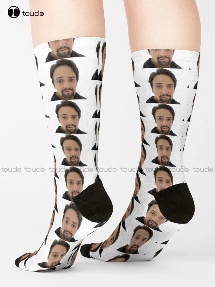 Lin Manuel Miranda Meme Socks Pink Softball Socks Personalized Custom Unisex Adult Teen Youth Socks 360° Digital Printing