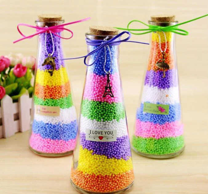 Polystyrene Filler Styrofoam Balls Bottle DIY Snow Mud Accessorie Small Tiny Foam Beads for Gift Box Balloon Decoration