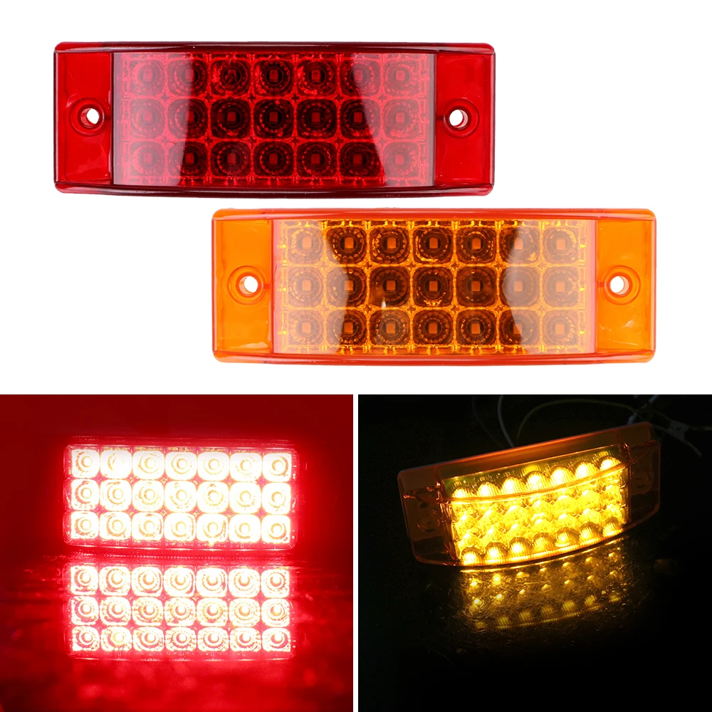 LEEPEE 21 LED Tail Light Flowing Indicator Blinker 12V 24V Stop Lamp Brake Rear Warning Tail Light for Car Truck Lorry Trailer