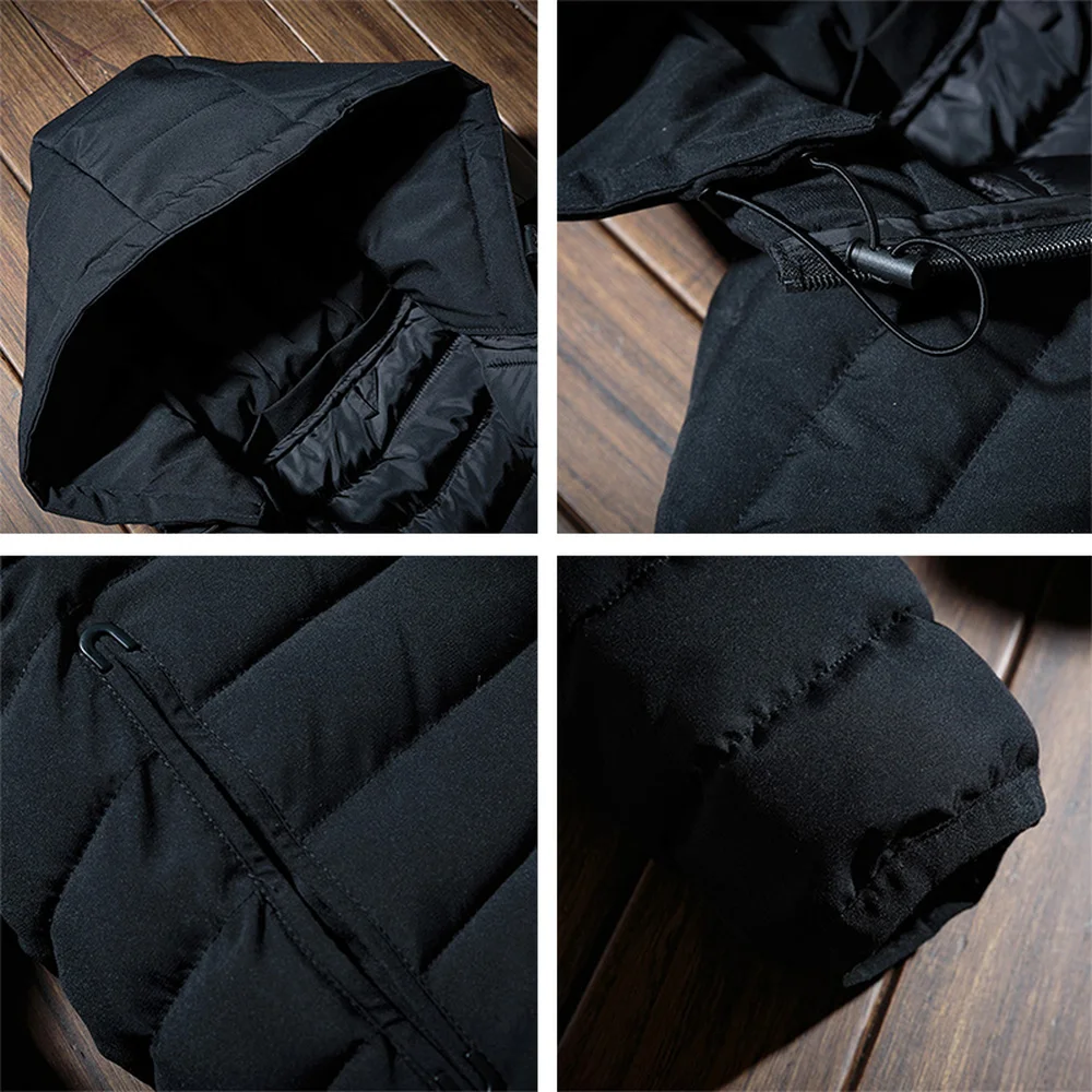 ชายหนา5XL-9XLเสื้อฤดูหนาวฤดูใบไม้ร่วงชายCasual Baggy Classic Windbreaker Outerwear Parka Coat Varsity Hooded Overcoat