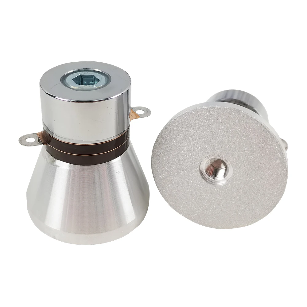 

Ultrasonic Transducer 50W 28KHz Piezoelectric Ultrasound Emitter Weld Nail Mounting Stainless Steel Tank Cleaning