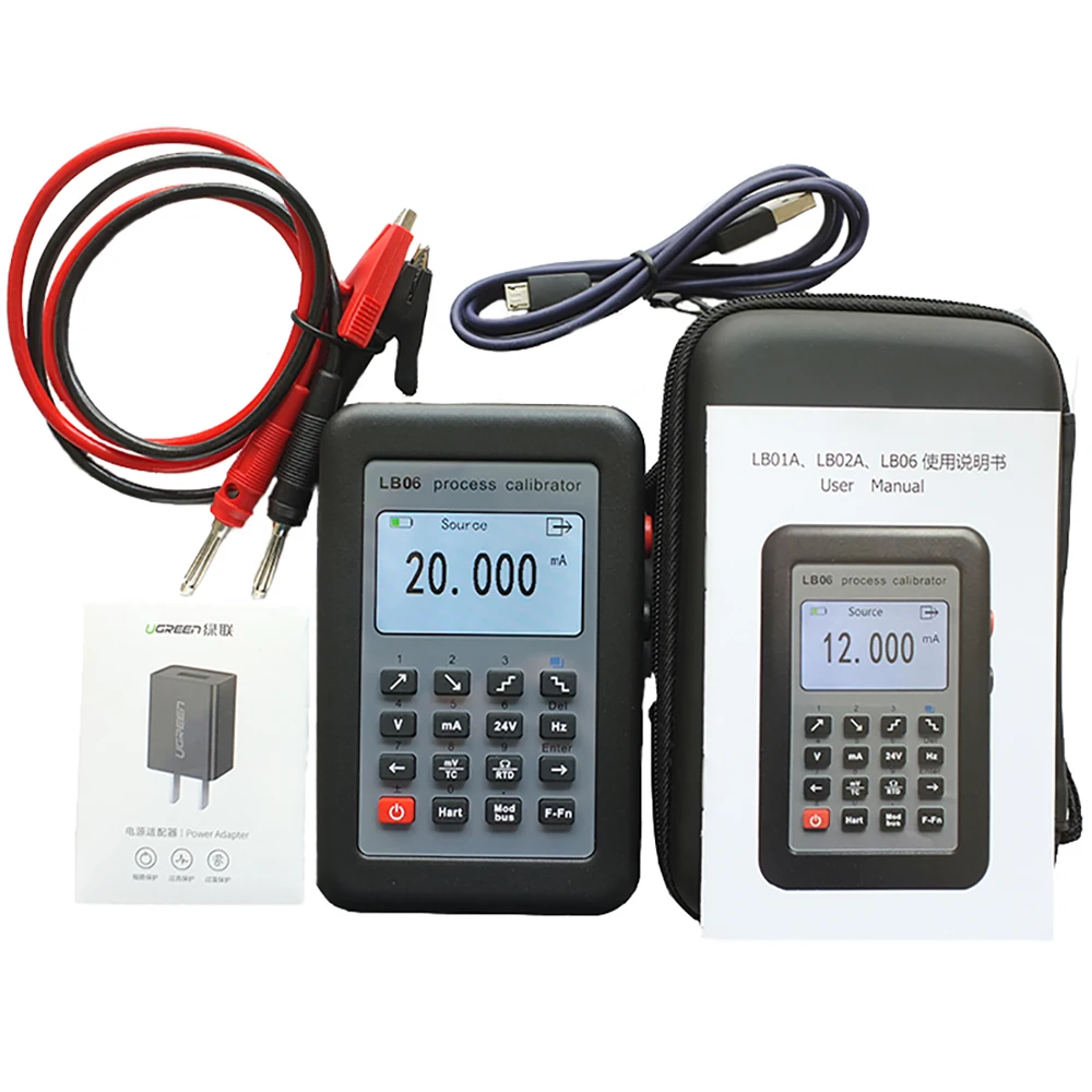 Free shipping HART Modbus 4-20mA signal generator / 0-10V / mV / thermocouple / current voltage source calibration