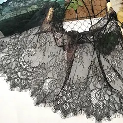 3meter Soft and high-quality eyelashes lace accessories fabric DIY clothing underwear wedding veil skirt sleeve fabric