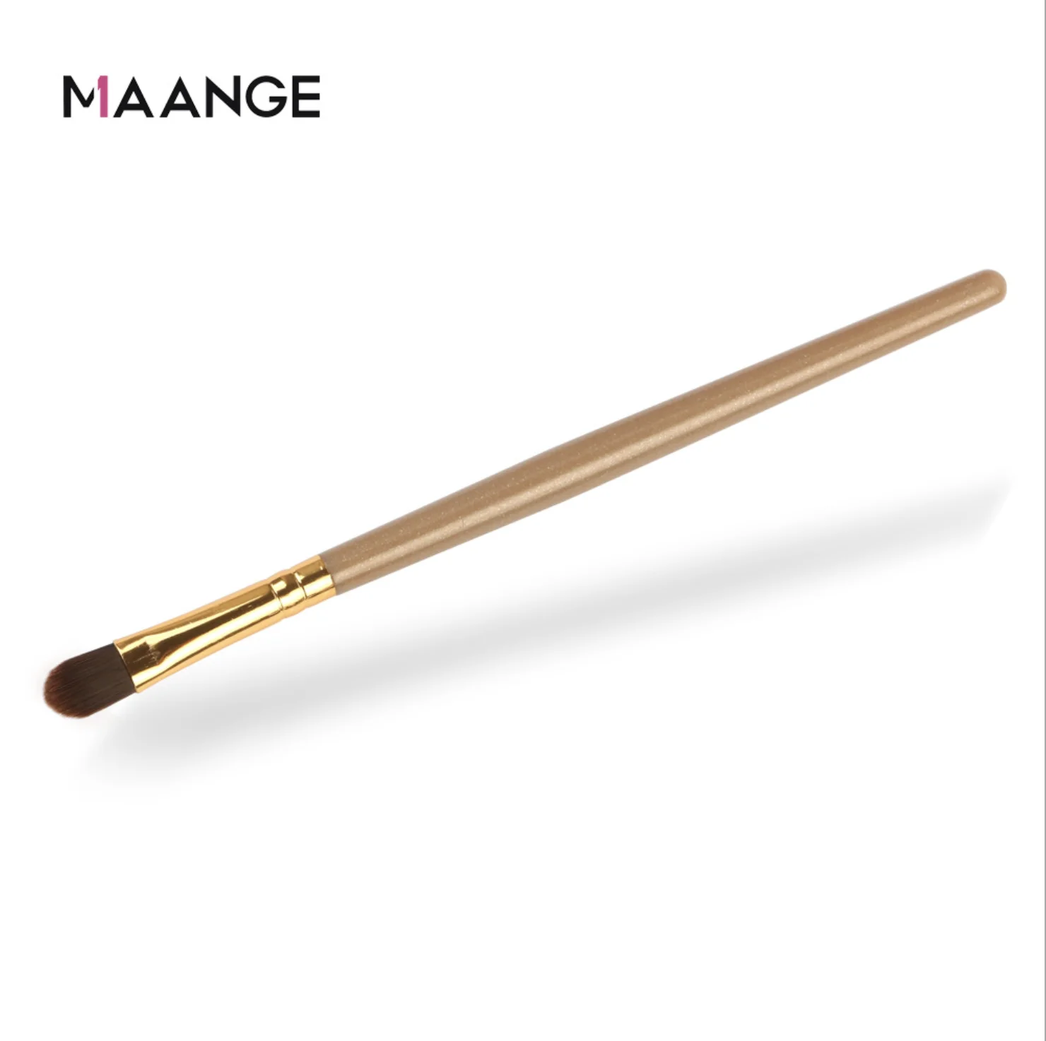 MAANGE – correcteur professionnel pour les yeux, pinceau marron, pour fard à paupières, pinceau plat, pour une couverture complète et un mélange de précision, 2 pièces