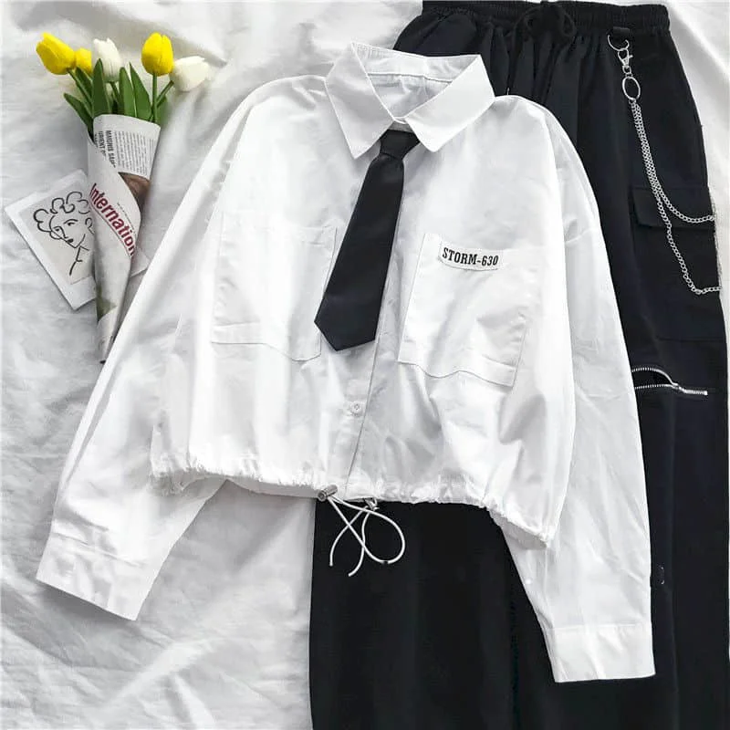 2024 Autumn New Jk Uniform Sets Female Korean Version Long Sleeve Shirt Student Preppy Style Two Piece Set Women Overalls Tops