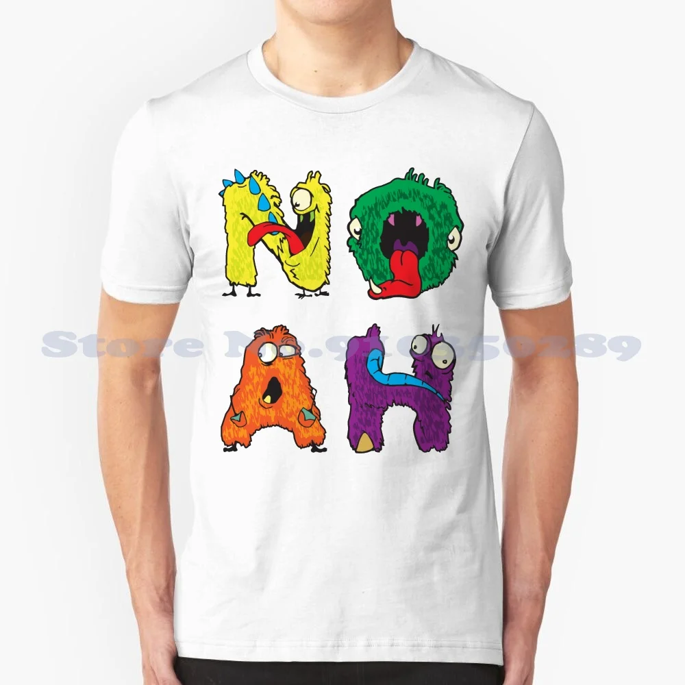 Noah My Little Monsters Kids T Shirt 100% Cotton T-Shirt My Little Monsters Letter Kids Baby Natalie Nevaeh Naomi Nicole