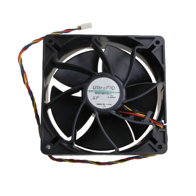 6000RPM 120mm 12cm PWM High Speed CFM Computer Cooling Fan,W12E12BS11B5-07 120X120X38 12V 1.65A 4wire 4-Pin Dual Ball