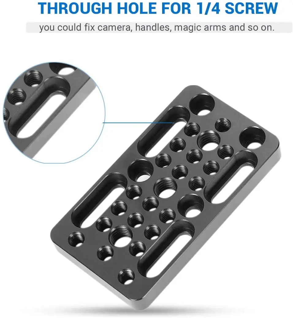 SmallRig-Plaque de commutation pour queues d\'aronde et tiges courtes, plaque de fromage de montage de caméra, blocs de fer, version plus longue, 1598
