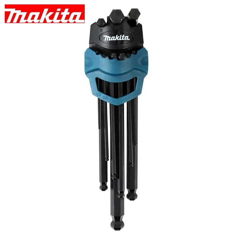 Makita B-65894 9 pces de hex chave chaves allen chaves 1.5-10mm conjunto
