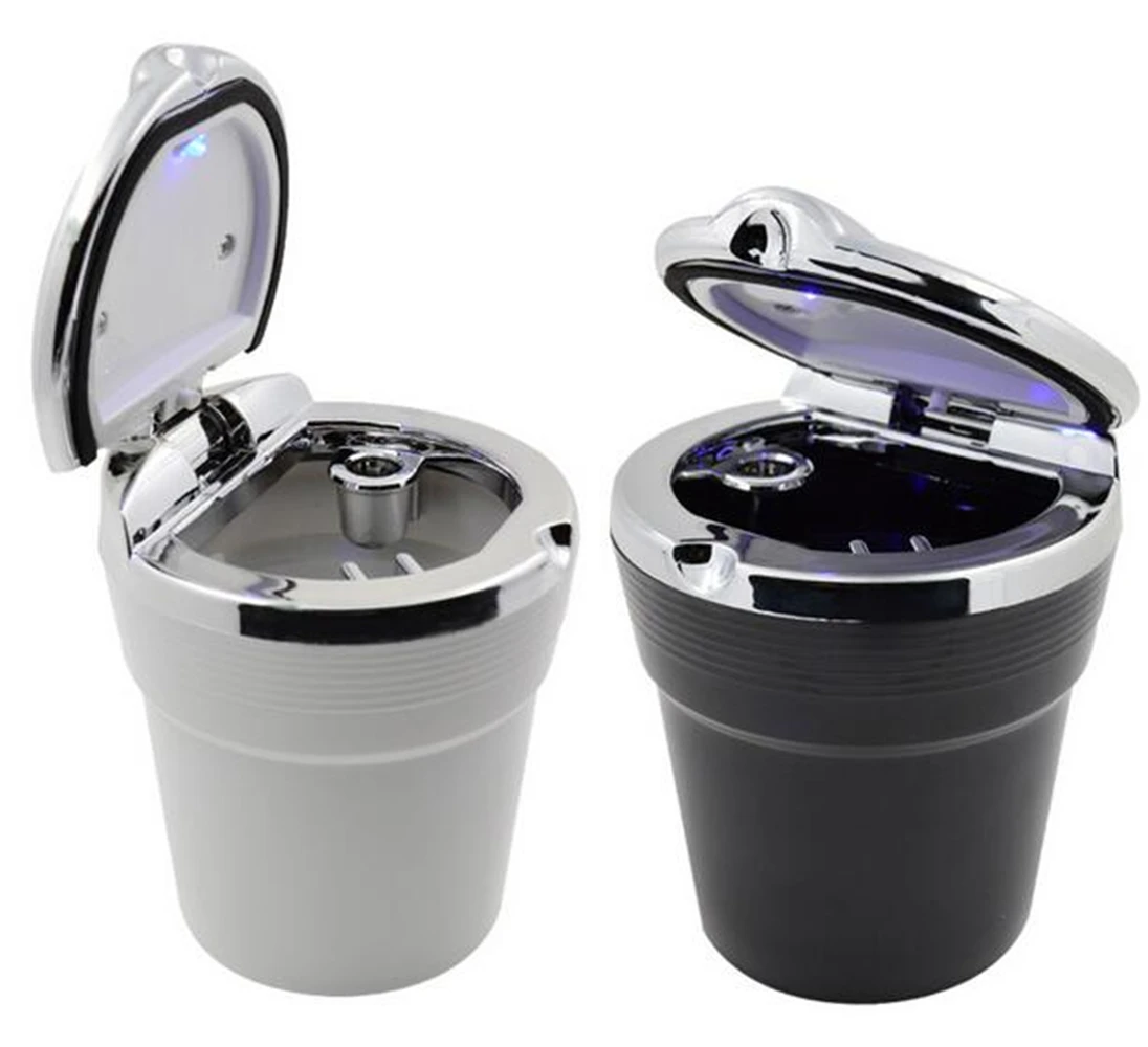 

Portable LED Light Car Ashtray Universal Cigarette Cylinder Holder Car Styling
