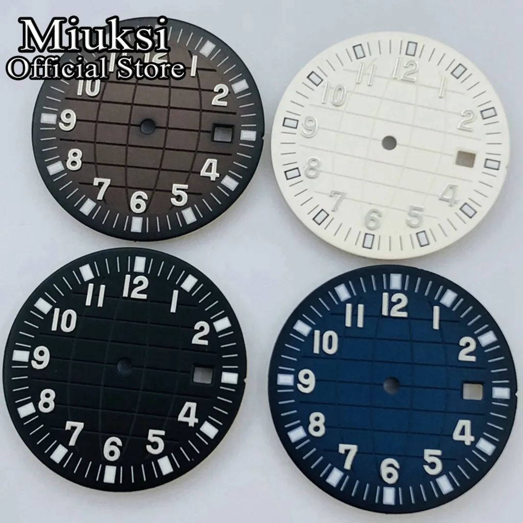 Muksi 31.5mm white black coffee blue sterile watch dial fit ETA 2836 2824 DG2813 3804 Miyota 8215 821A 8205 8200 movement