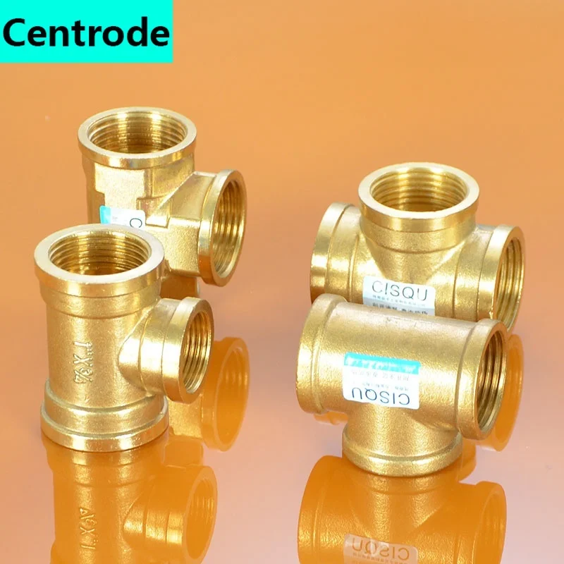 Junção t de cobre de 1 polegada a 3/4 polegadas, cotovelo interno para 1/2 polegadas, dentes externos, tubo direto, uso antigo, duplo, externo