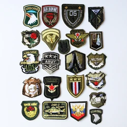 2 Pcs US Marine Corps Medal icon Embroidered Iron on Patches for Clothing DIY Stripes Clothes Patchwork Stickers Custom Badges