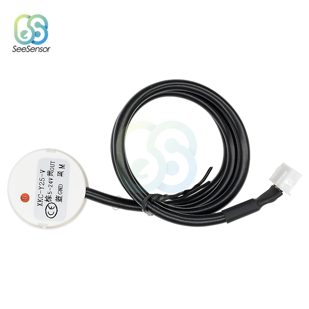 XKC-Y25-V عدم الاتصال السائل مستوى مفتاح مستشعر الكاشف الخارجي التمسك نوع مستوى الاستشعار NPN PNP Rs485 واجهة تيار مستمر 5V-24V