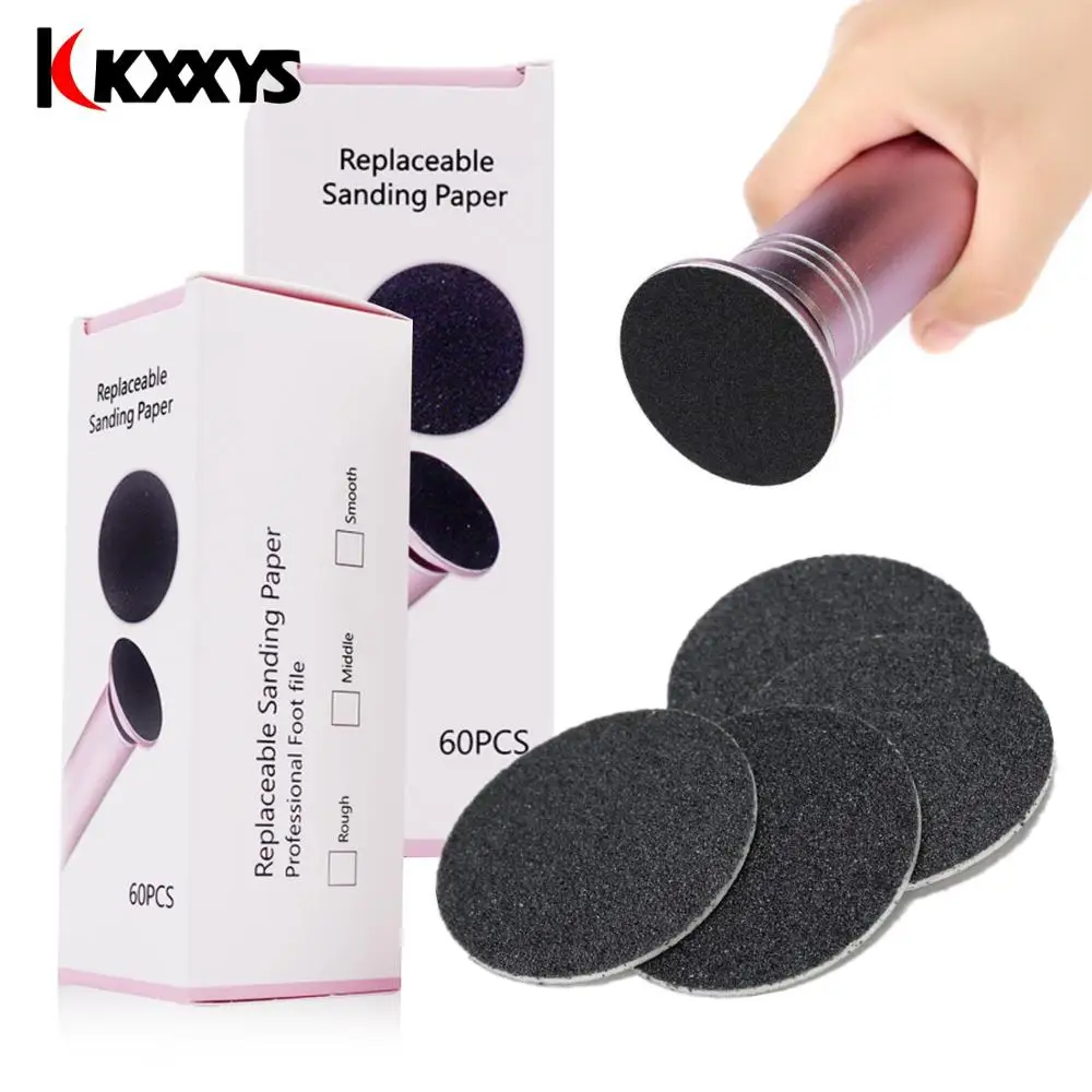 60 pcs Replacement Sandpaper Discs Pad Sanding Paper For Electric Foot File Callus Hard Dead Skin Remover Grinding Pedicure Tool