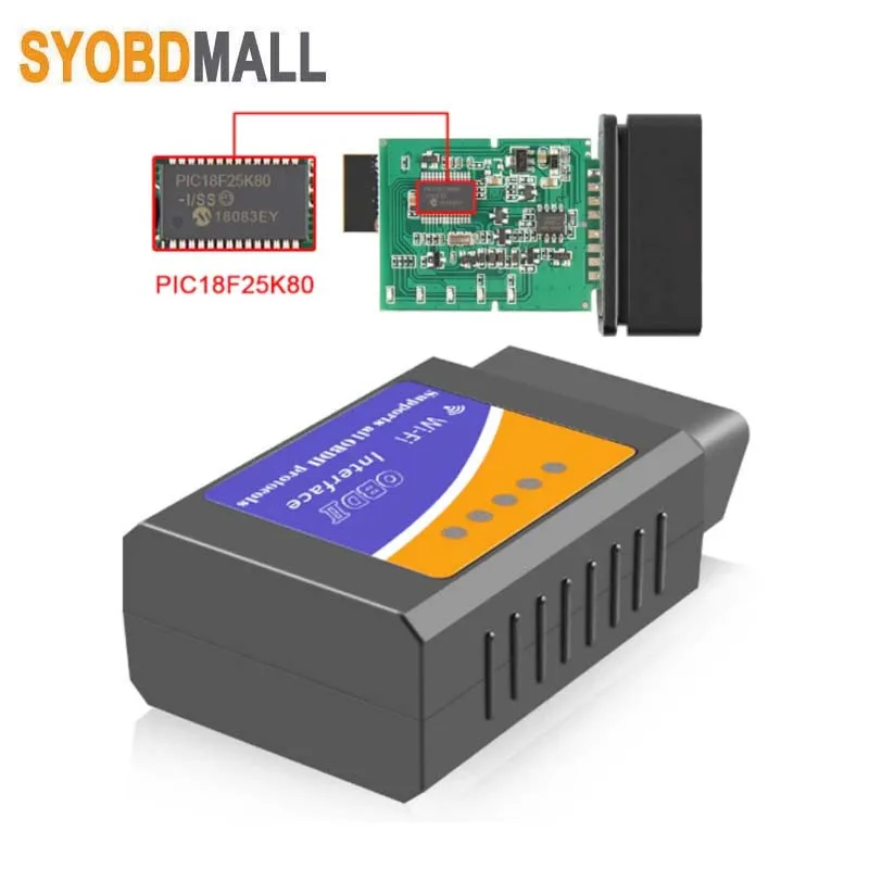 ELM327 V1.5 оборудование OBD2 сканер PIC18F25K80 Wifi ELM 327 OBD Автомобильный диагностический инструмент для Android /IOS Поддержка автомобиля после 1998 года