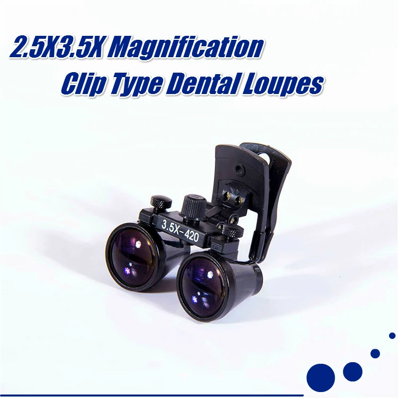 

Clip Type Dental Loupes 2.5X3.5X Magnification Binocular Medical Magnifier Dentistry Surgical Optical Glass Lens Dentist Galileo