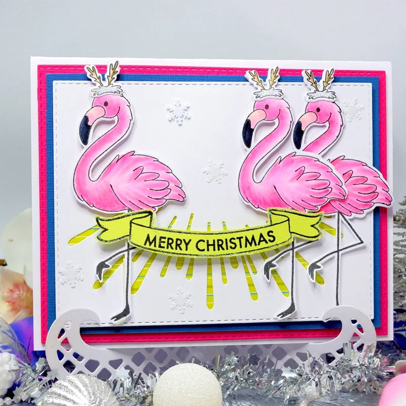 Cắt Kim Loại Chết Giày Lười Hạc Gấu Trúc Kangaroo Trận Đấu Trong Suốt Tem Bộ Chim Chó Dễ Thương DIY Thêu Sò Thủ Công 2020