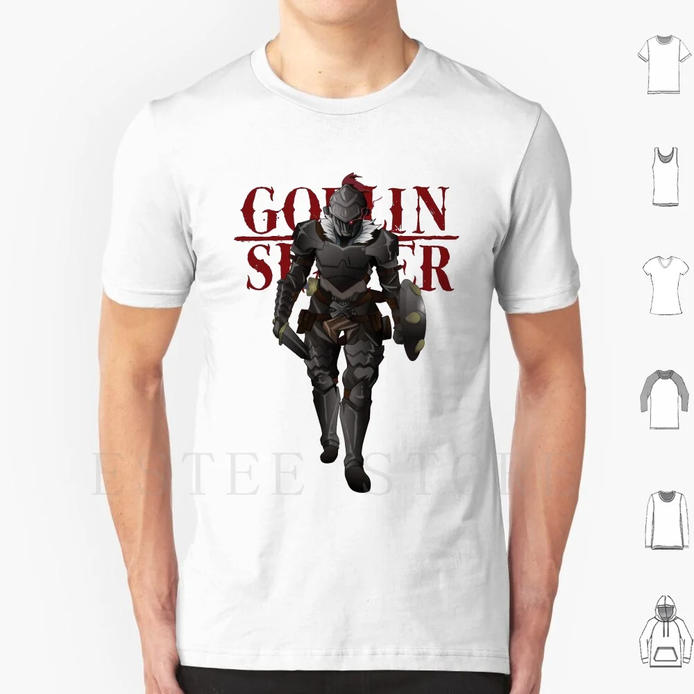 

Goblin Full Body Armor-Clear Dark T Shirt Print Cotton Goblin Goblin Anime Manga Meme Armor Knight Shield Dark