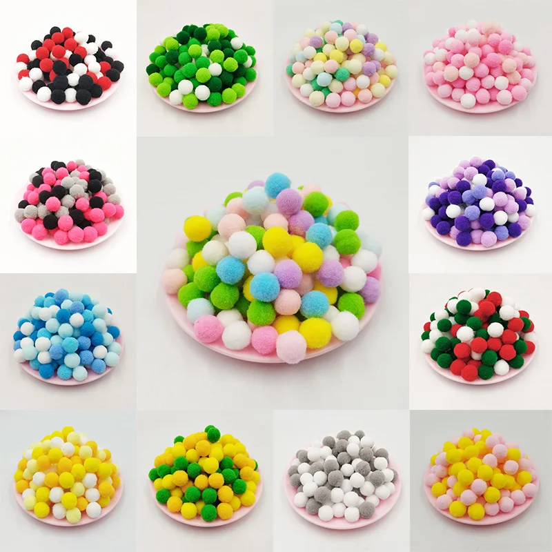 Mix Colorful Pompom 8/10/15/20/25/30mm Soft Pompoms Fluffy Plush Craft Home Decor Diy Pompom Ball Furball Sewing Supplies