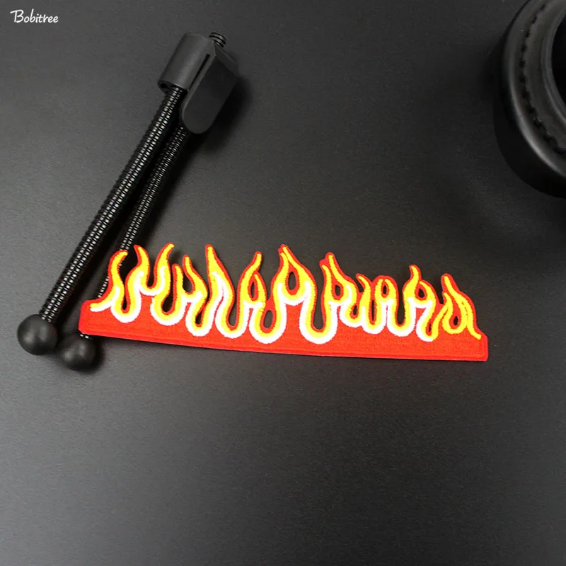 Fire The Flame Red Patch iron on Transfer for Clothes Embroidery Badge Applique DIY Stickers Sewing Supplies