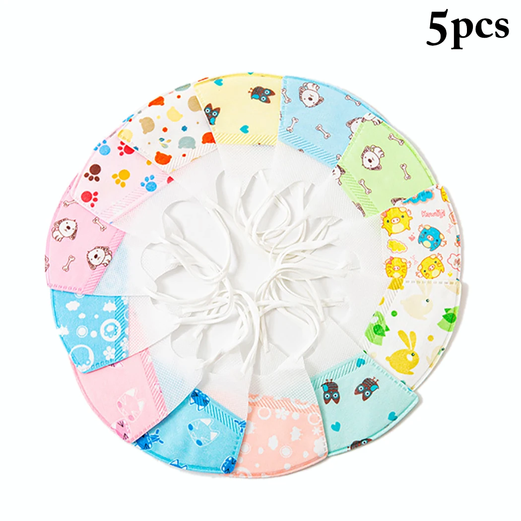 

5pcs Unisex Kids Mask Anti Dust Mask Anti-ultraviolet Printed Children Breathable Mouth-muffle In Stock Drop Shopping