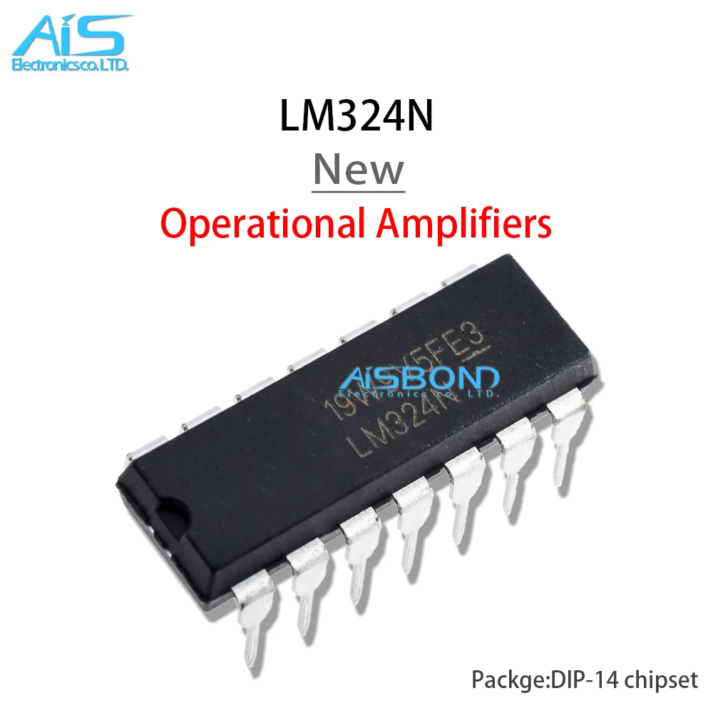 

10Pcs/Lot New LM324 LM324N LM 324N DIP-14 Quad Operational Amplifier IC