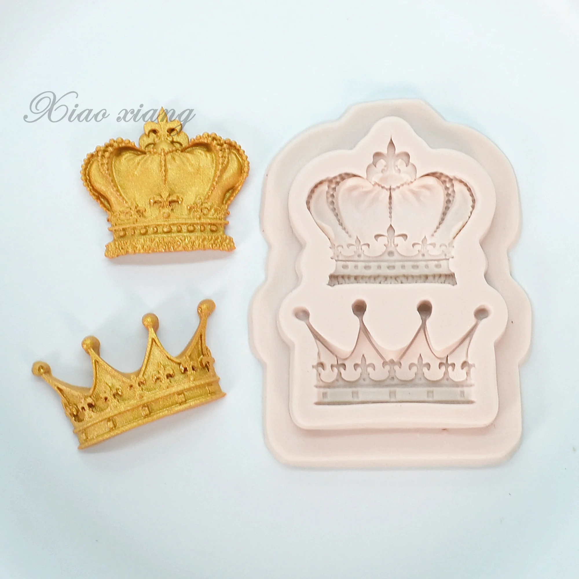 

King Crown And Queen Crown Fondant Silicone Molds For Baking Cake Decorating Tools Pastry Kitchen Baking Accessories M1133