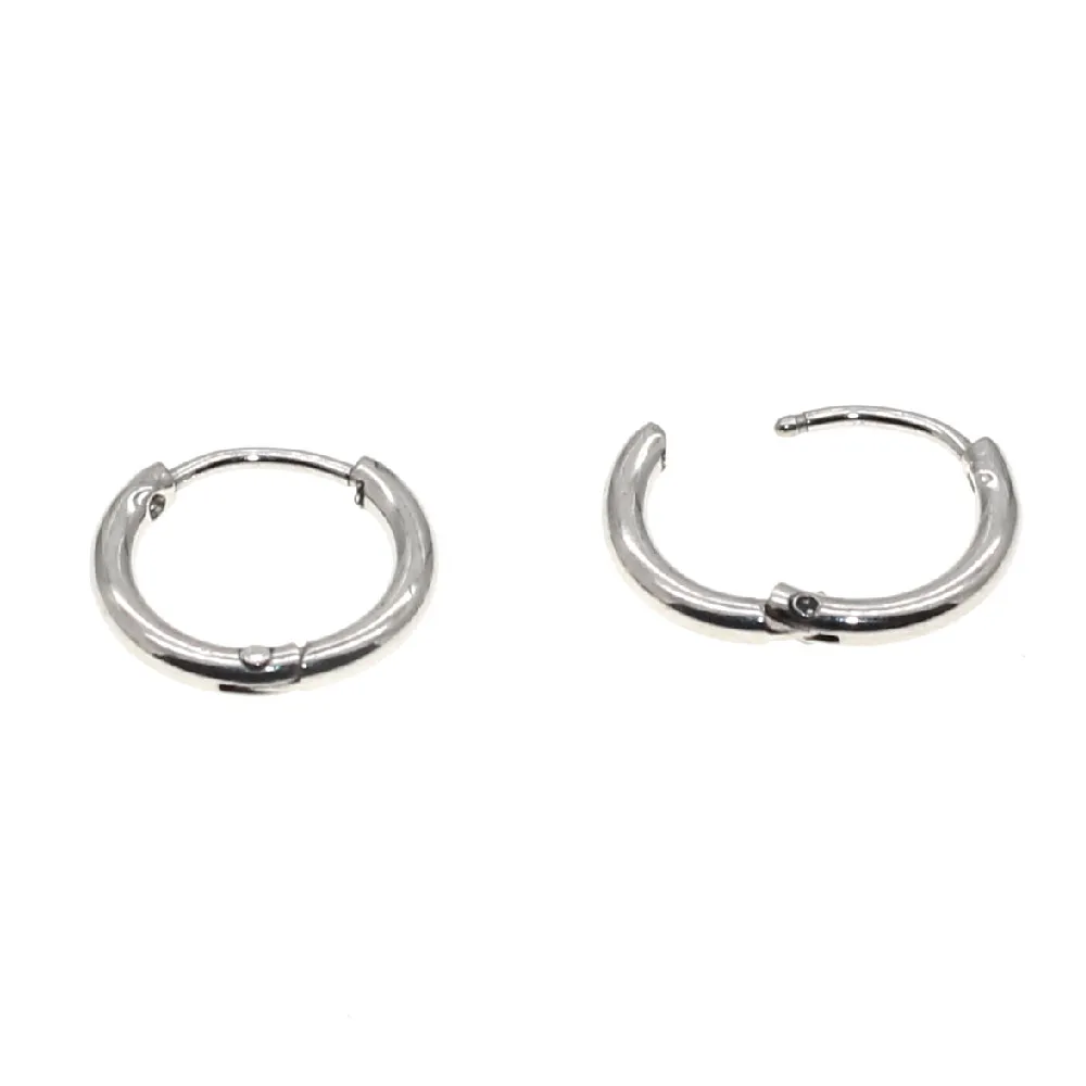 316 Edelstahl Creolen Mini 1,6mm Runde Form Erhältlich in 6MM 14MM 16mm Größen Klassischer Schlichter Stil Schmuckzubehör – Detail 12