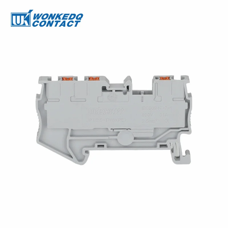 Connecteur électrique Push-In Twin 3-Conevenvenijuven-Through Strip Wire, Din Rail Terminal night PT 2.5 TW, 10 pièces PT2.5-TW PT 2.5-TW