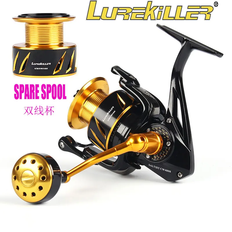 lure killer 16w リールballbearing 0.3号 500m ルアーキラー-cw3000/cw4000金属スピニングリール,スペアスプール付き