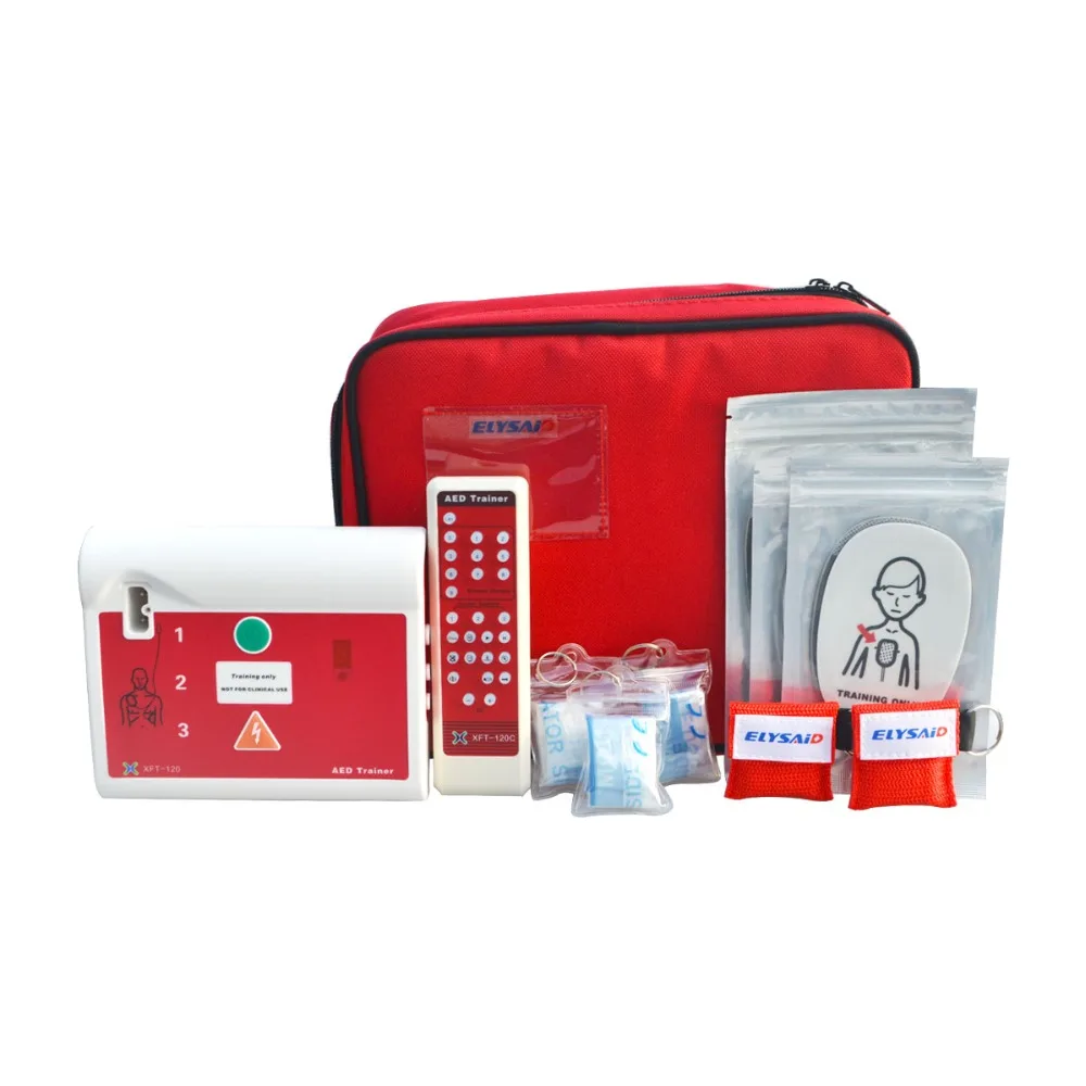 XFT-120C AED Trainer Device For First Aid CPR Training Emergency Rescue Teaching Tools In Spanish With Electrode Pads