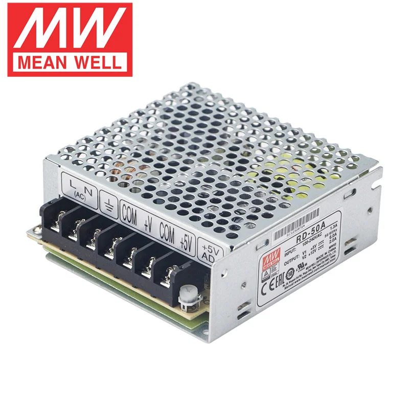 

MEANWEL RD-50 Series Dual Output Switching Power Supply AC To DC 5V 12V 24V Power Unit Adapter