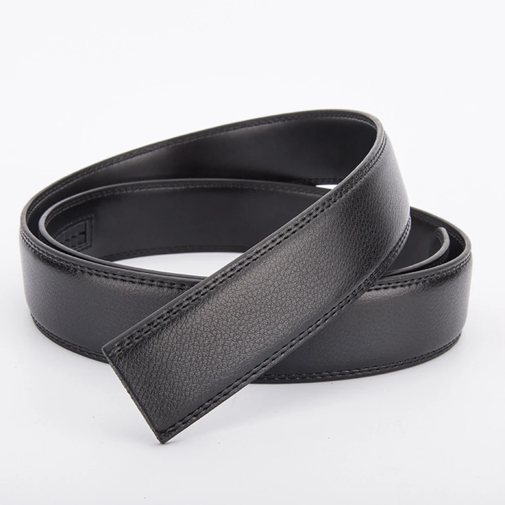 High Quality Men\'s Luxury Belts Strap Leather Automatic Ribbon Waist Strap Belt Without Buckle Business Belt Male Belt Waistband