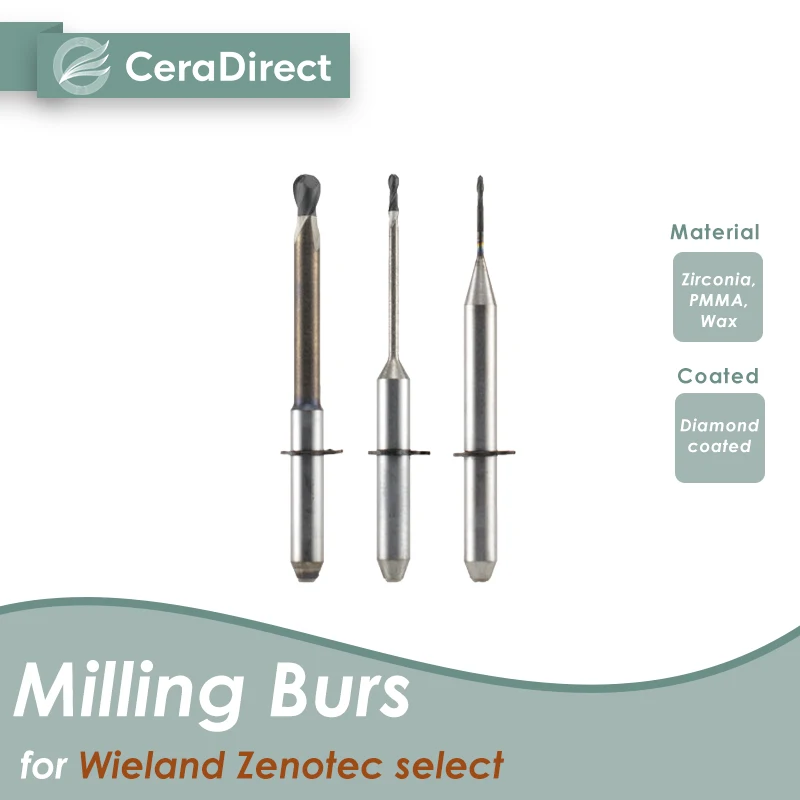 

Milling Burs for Wieland Zenotec Select Machine--CADCAM (2Pieces)