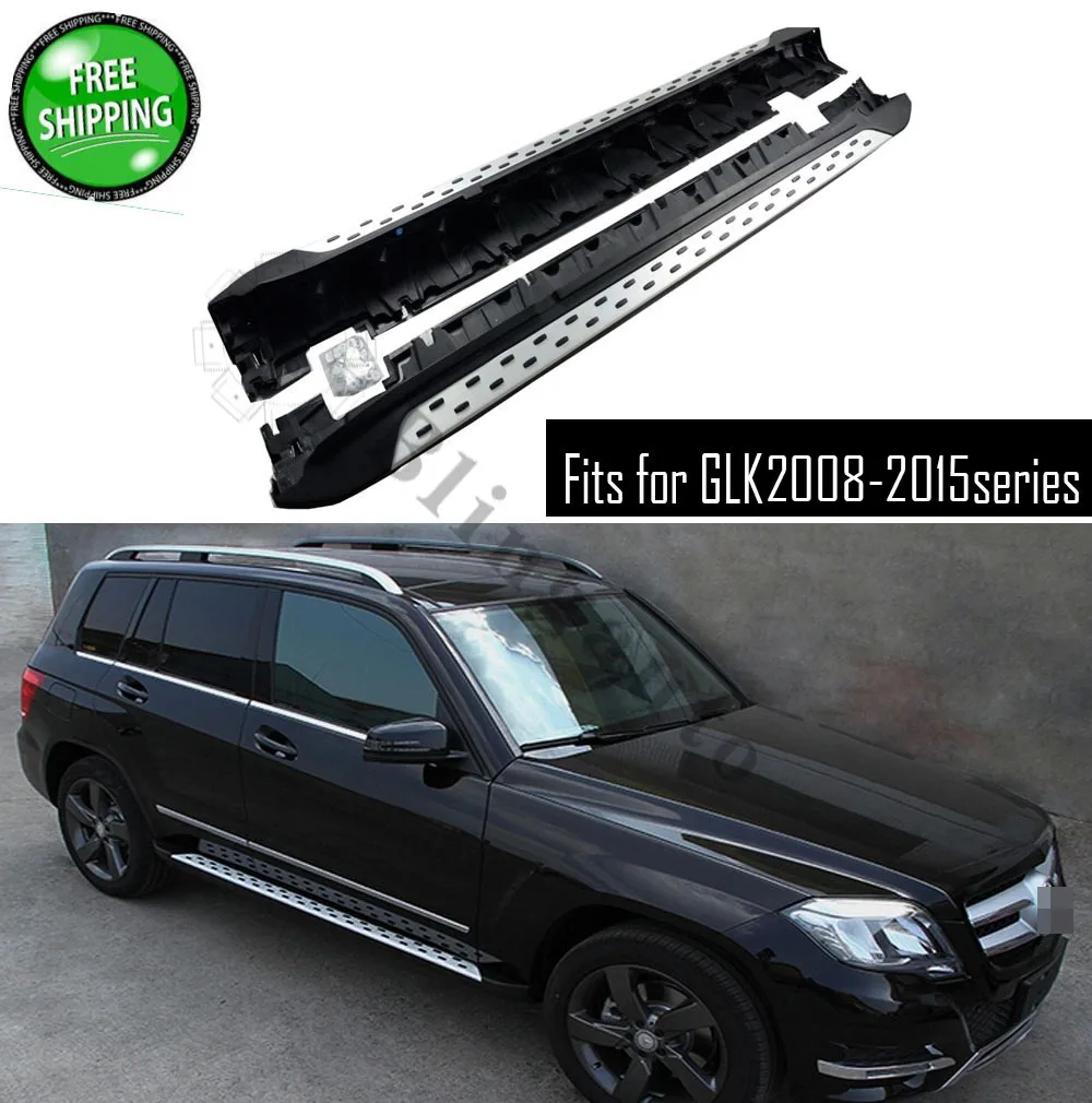 Running board fits for Mer-cedes Be-nz GLK X204 series 2008-2015 Aluminium side Nerf step bar car pedal protector