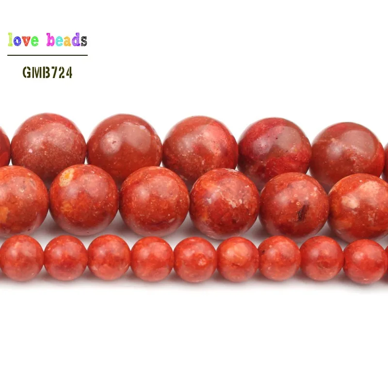 Natural Grass Red Coral Beads 6/8/10/12/14/16mm pick size 15inche/strand Fashion Jewelry Beads For Jewelry Making (F00577)