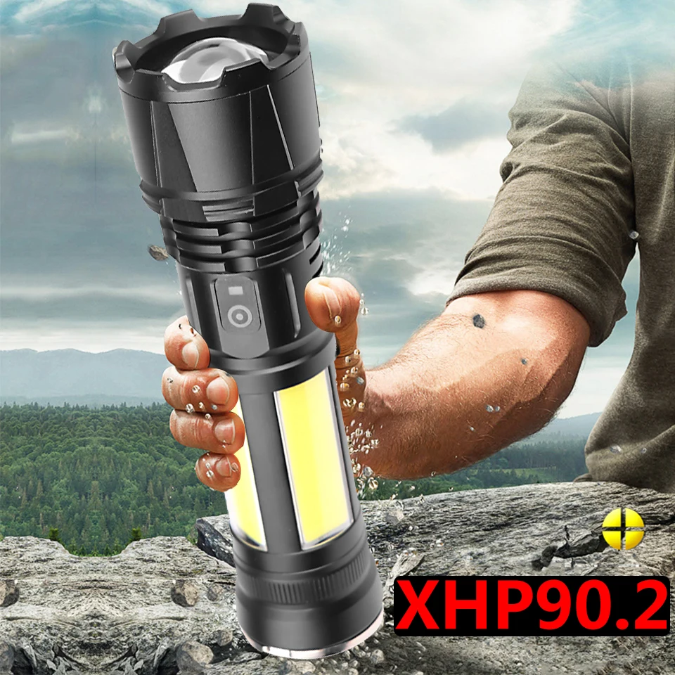xhp902-lampe-de-poche-tactique-a-4-cœurs-de-haute-qualite-18650-26650-batterie-torche-rechargeable-usb-lanterne-zoomable-pour-camping
